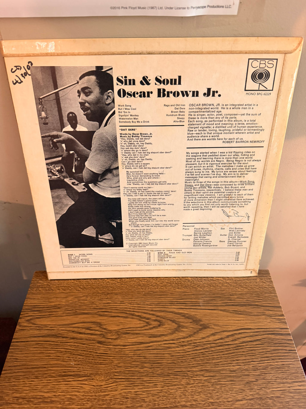 Oscar Brown Jr. “Sin & Soul” | VG++ |