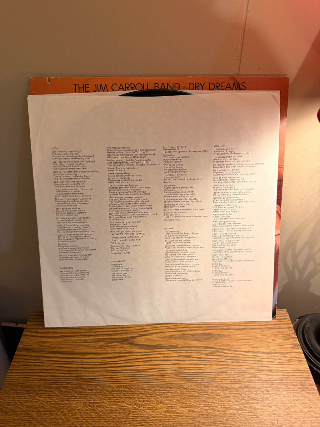 The Jim Carroll Band - Dry Dreams