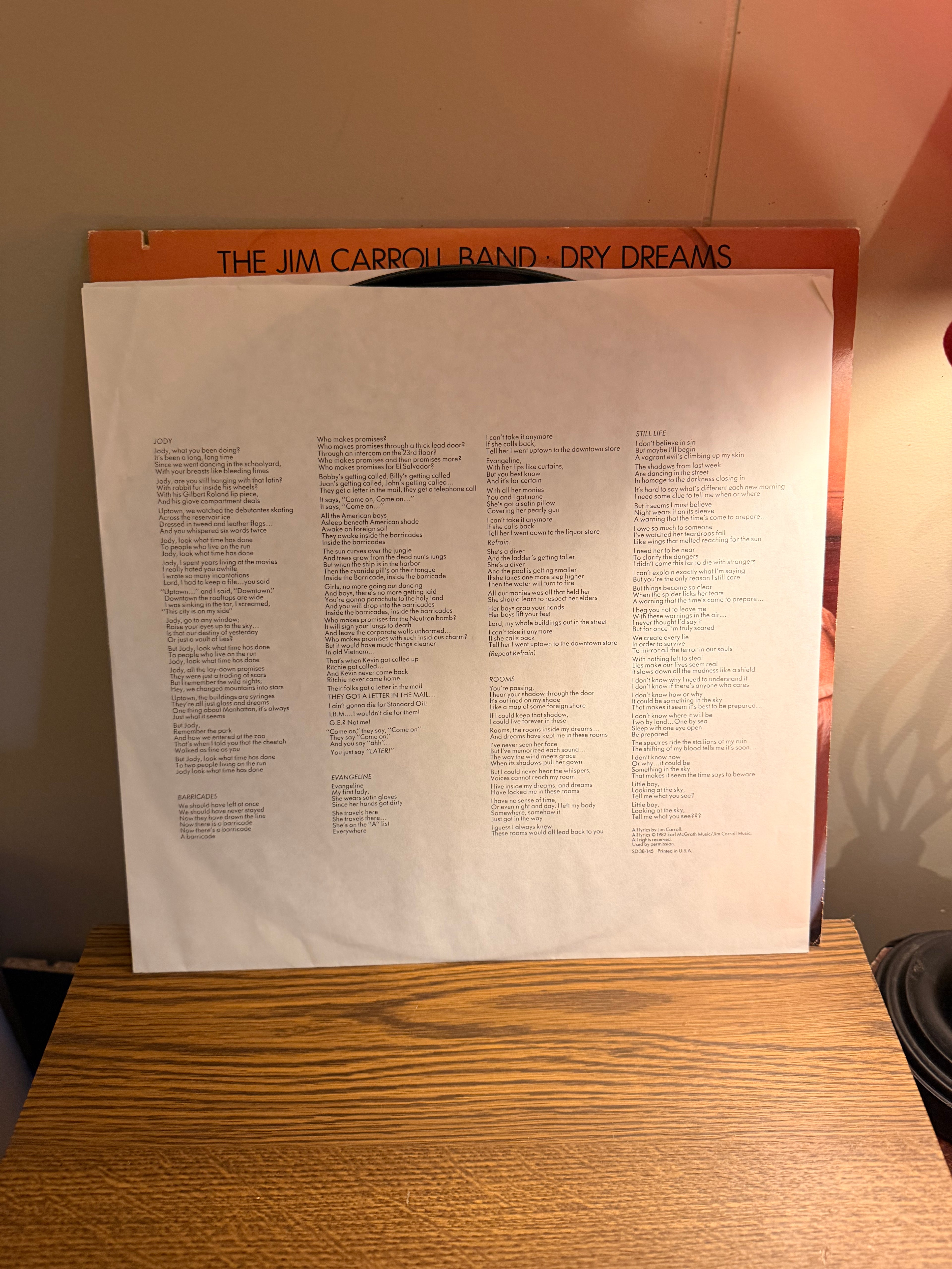 The Jim Carroll Band - Dry Dreams