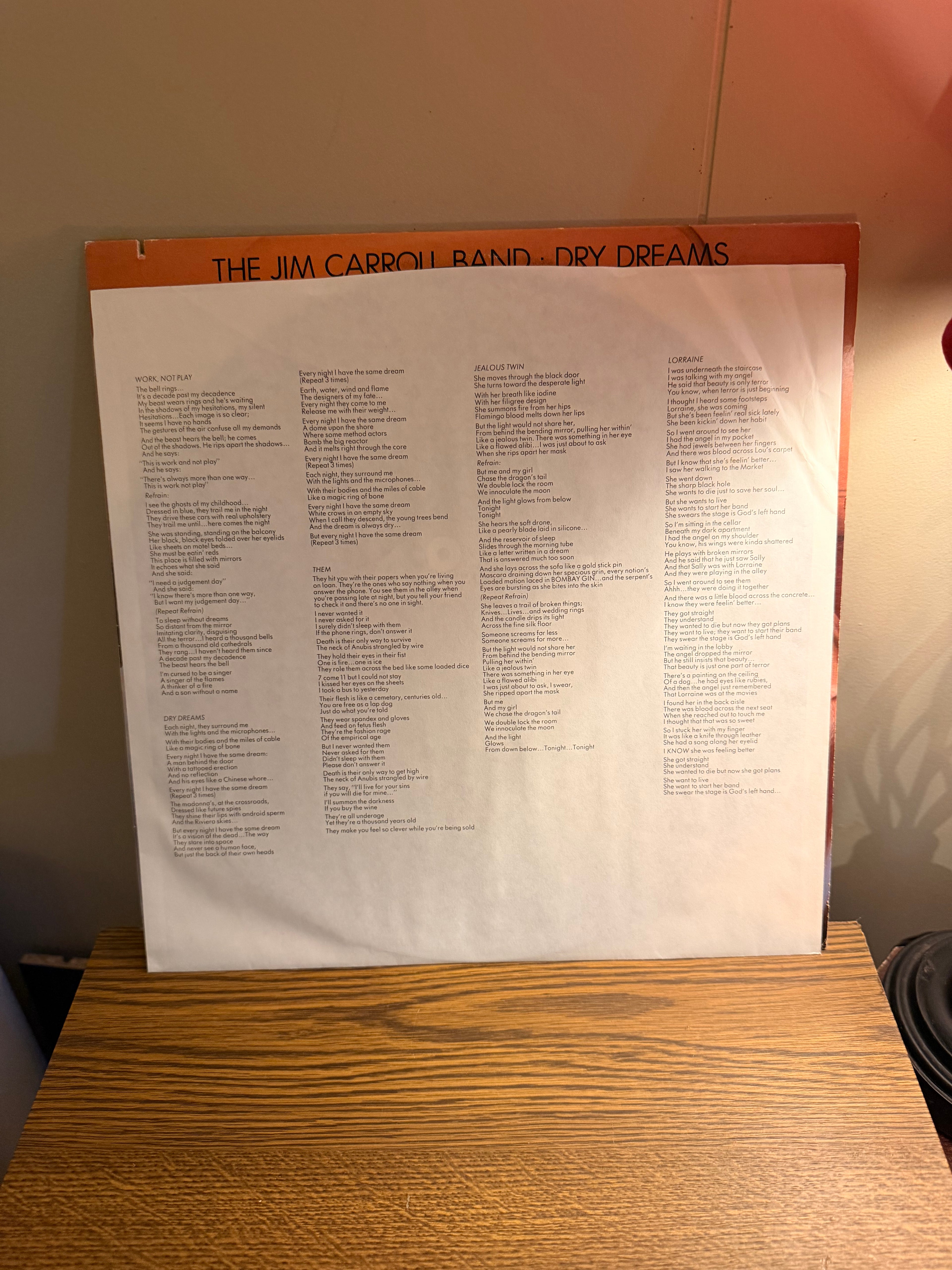 The Jim Carroll Band - Dry Dreams