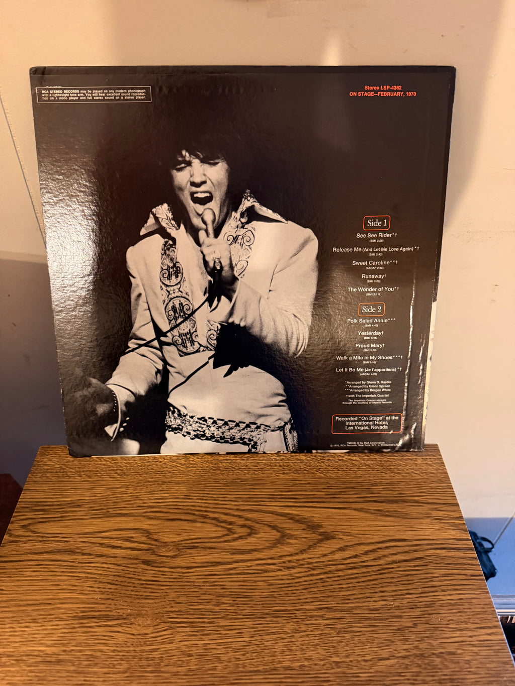 Elvis “On Stage” LIVE ALBUM!